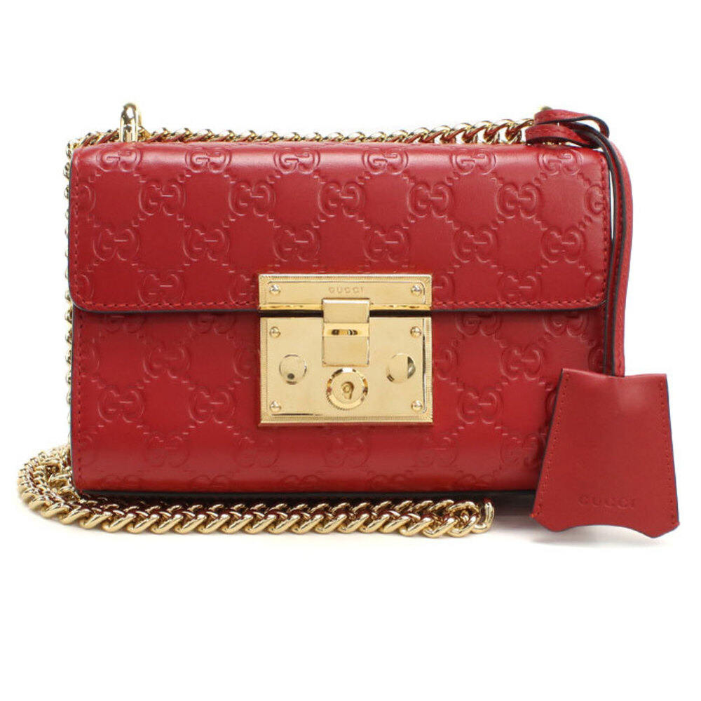 GUCCI Authentic Red Shoulder Bag